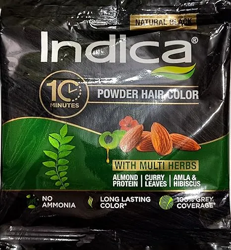 Indica Natural Black Powder Pk12(5g Each)